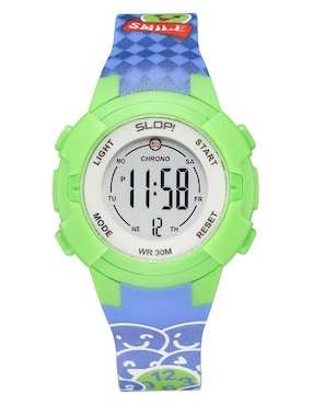 Reloj Slop Azul Print Smile Para Niño Sw8825lk4