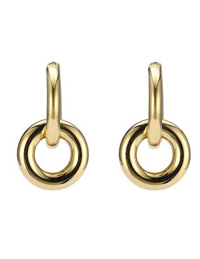 Aretes redondos Enso con acabado brillante