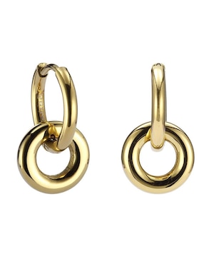 Aretes redondos Enso con acabado brillante