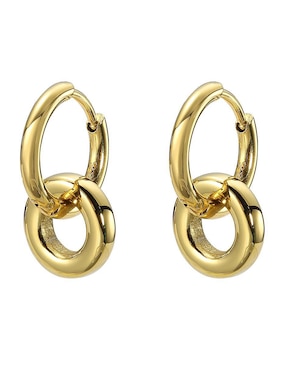 Aretes redondos Enso con acabado brillante