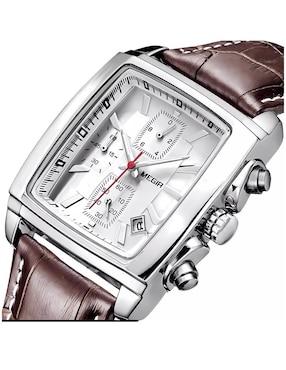 Reloj Megir para hombre Cuadrado Metalico