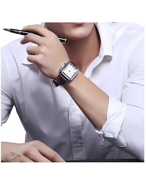Reloj Megir para hombre Cuadrado Metalico