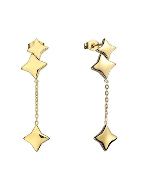 Aretes de estrella Enso con acabado brillante