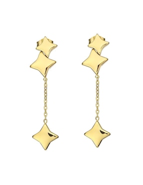 Aretes de estrella Enso con acabado brillante