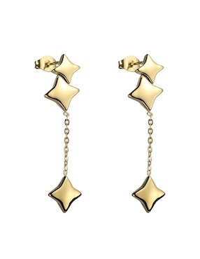 Aretes de estrella Enso con acabado brillante