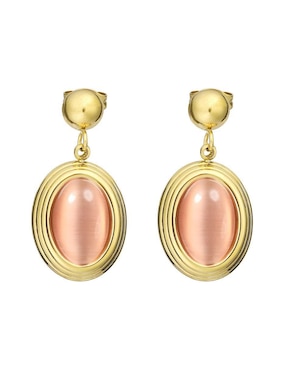 Aretes de óvalo Enso con acabado brillante resina