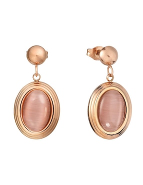 Aretes de óvalo Enso con acabado brillante resina
