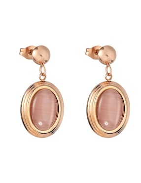 Aretes de óvalo Enso con acabado brillante resina