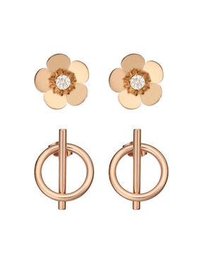 Set de aretes Enso con acabado brillante zirconia