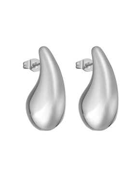 Aretes de gota Enso con acabado brillante