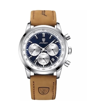 Reloj Poedagar para hombre CRONO ACERO AZUL