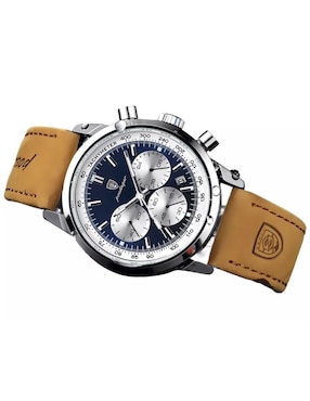 Reloj Poedagar para hombre CRONO ACERO AZUL