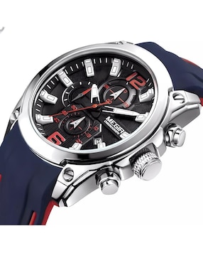 Reloj Megir para hombre AZUL NARANJA CRONO