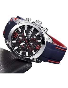 Reloj Megir para hombre AZUL NARANJA CRONO