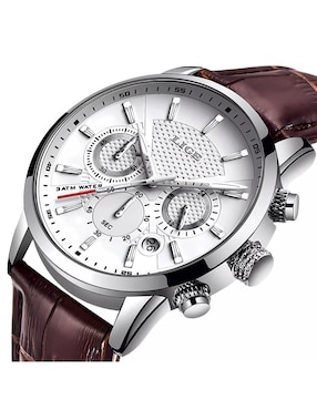 Reloj Lige para hombre CRONO BLANCO CAFE