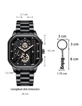 Reloj para hombre Reloj y Llavero