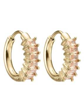 Arracadas Enso con acabado pavé zirconia