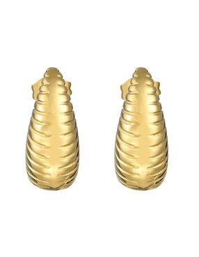 Aretes de gota Enso con acabado texturizado