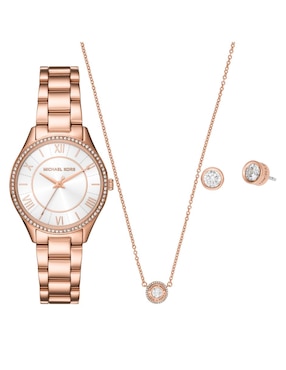 Box Set Reloj Michael Kors Lauryn Para Mujer MK4850SET