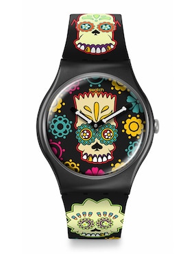 Reloj Swatch The Simpsons Día De Muertos Unisex So29z135