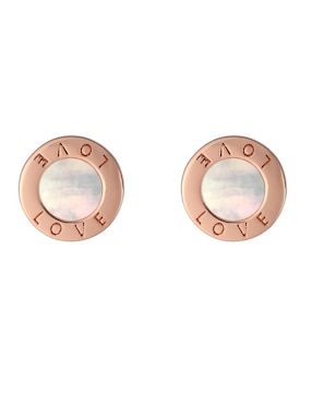 Broqueles Circulares Enso Rg Earrings De Plata P925 Con Acabado Pulido Resina