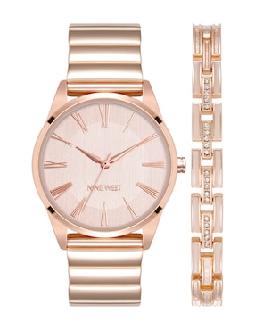 Box Set Reloj Nine West Rose Gold Collection Para Mujer NW3132RGST