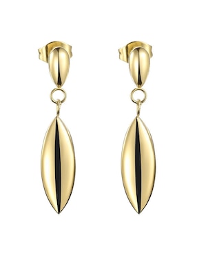 Aretes de gota Enso con acabado brillante