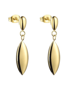 Aretes de gota Enso con acabado brillante