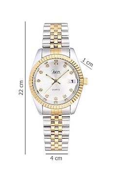 Reloj Op para mujer Dorado/Plateado