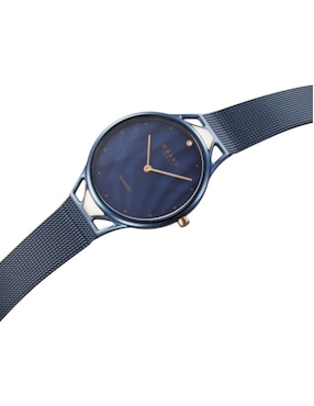 Reloj Obaku Denmark Pergament Marine para mujer V302LXLLML