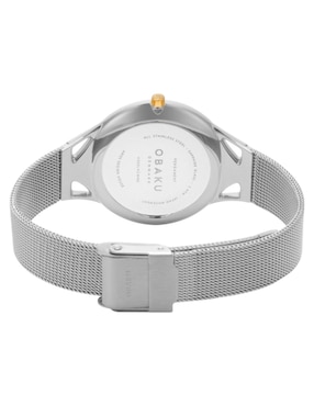 Reloj Obaku Denmark Pergament Steel para mujer V302LXCWMC