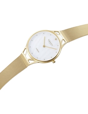 Reloj Obaku Denmark Pergament Gold para mujer V302LXGWMG