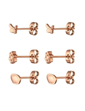 Set de aretes Enso con acabado brillante