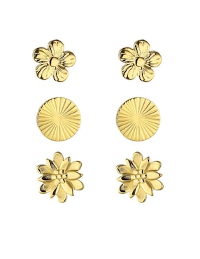 Set de aretes Enso con acabado brillante
