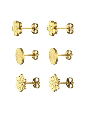Set de aretes Enso con acabado brillante