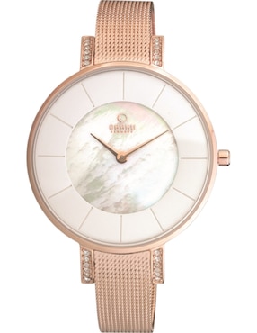 Reloj Obaku Denmark Lun Rose para mujer V158LEVWMV