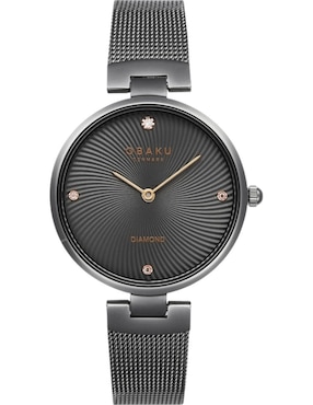 Reloj Obaku Denmark Diamant Smokey para mujer V256LXUUMU-DD