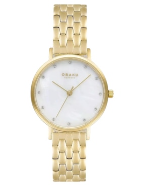 Reloj Obaku Denmark Brink Lille Perlemor para mujer V248LXGWSG