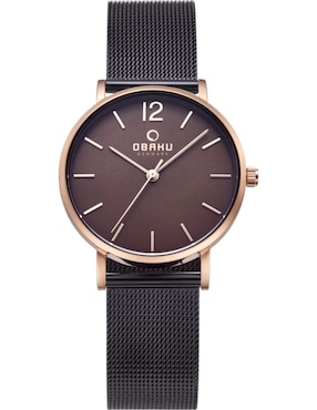 Reloj Obaku Denmark Mark Lille Walnut para mujer V197LXVNMN