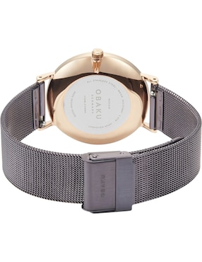 Reloj Obaku Denmark Mosaik Walnut para mujer V268LXVNMN