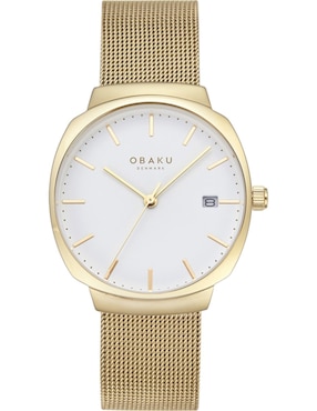 Reloj Obaku Denmark Felt Lille Gold para mujer V273LDGWMG