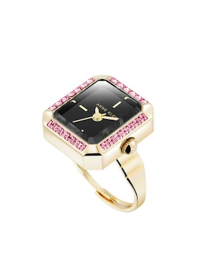 Reloj anillo Anne Klein Gold Collection para mujer AK5264RINGPK