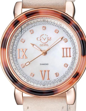 Reloj Gevril Suizo para mujer Marsala Tortoise