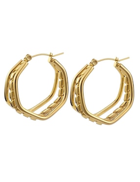 Aretes de aro Enso con acabado pulido