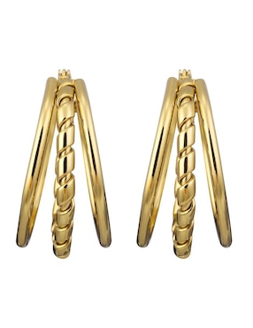 Aretes de aro Enso con acabado pulido