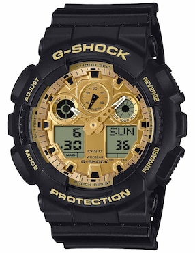 Reloj Casio G-SHOCK BLACK & GOLD SERIES para hombre GA-100GGB-1A9CR