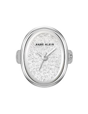 Reloj anillo Anne Klein Silver Collection para mujer AK5127RINGPVS