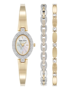 Kit de reloj Anne Klein Two Tone Collection para mujer AK5433TTST