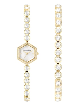 Kit de reloj Anne Klein Gold Collection para mujer AK5434GPST