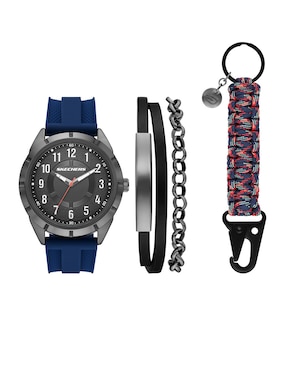 Set Reloj Skechers Nylon Cord Keychain para hombre Sr9145